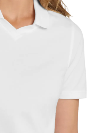 Closeup of a L455 Port Authority Ladies' Rapid Dry Polo
